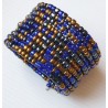 Bracelet femme bleu et doré