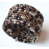 Bracelet femme gris noir dore multicolore