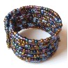 Bracelet femme violet bleu doré