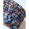 Bracelet femme violet bleu doré