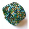 Bracelet femme vert bleu jaune violet multicolore