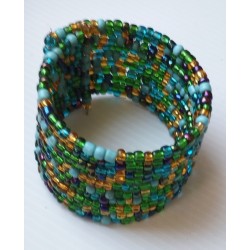 Bracelet femme vert bleu jaune violet multicolore