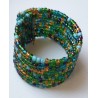 Bracelet femme vert bleu jaune violet multicolore