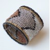 Bracelet femme noir argente marron
