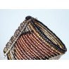 Bracelet femme noir argent marron