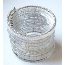Bracelet femme blanc transparent