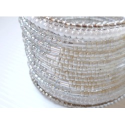Bracelet femme blanc transparent