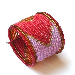 Bracelet femme rouge rose orange
