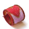 Bracelet femme rouge rose orange