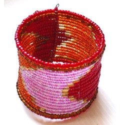 Bracelet femme rouge rose orange