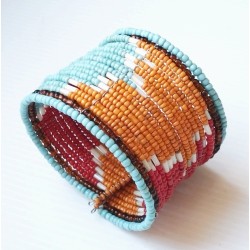 Bracelet femme rouge bleu orange