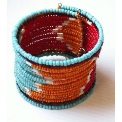 Bracelet femme rouge bleu orange