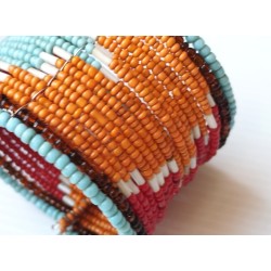 Bracelet femme rouge bleu orange
