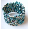 copy of Bracelet femme bleu blanc multicolore