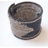 Bracelet femme noir argent