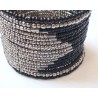 Bracelet femme noir argent