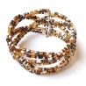 Bracelet femme torsadé blanc marron multicolore