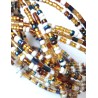 Bracelet femme torsadé blanc marron multicolore