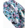 Bracelet femme torsadé violet bleu rose