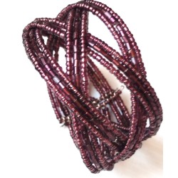 Bracelet femme torsadé violet