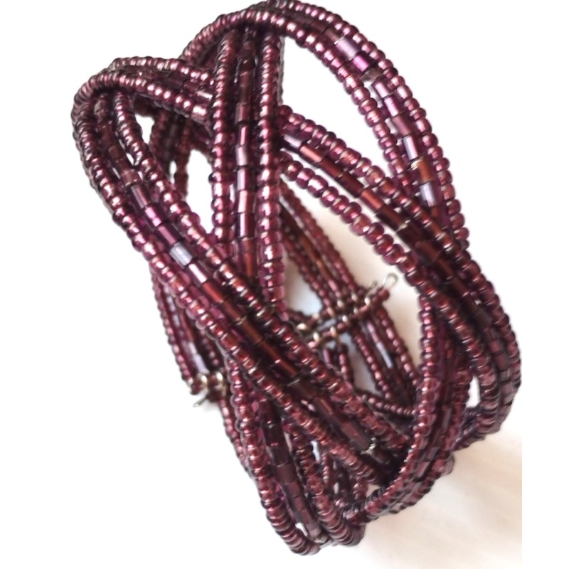 Bracelet femme torsadé violet