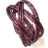 Bracelet femme torsadé violet