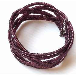 Bracelet femme torsadé violet