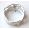 Bracelet femme torsadé blanc