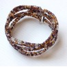Bracelet femme torsadé violet jaune multicolore