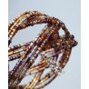 Bracelet femme torsadé violet jaune multicolore