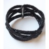 Bracelet femme torsadé noir