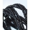 Bracelet femme torsadé noir