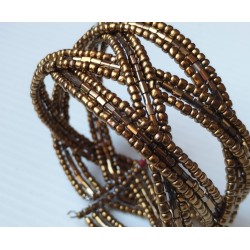 Bracelet femme torsadé doré