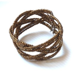 Bracelet femme torsadé doré