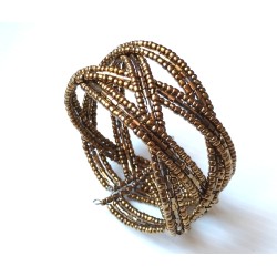 Bracelet femme torsadé doré