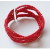 Bracelet femme torsadé rouge
