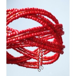 Bracelet femme torsadé rouge