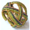 Bracelet femme torsadé vert multicolore