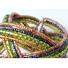 Bracelet femme torsadé vert multicolore