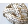 Bracelet femme torsadé blanc crème