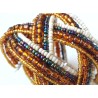 Bracelet femme torsadé jaune blanc multicolore