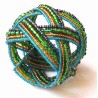 Bracelet femme torsadé vert bleu multicolore