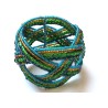 Bracelet femme torsadé vert bleu multicolore