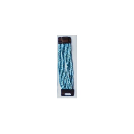 Bracelet femme fermoir en bois bleu turquoise Bracelet femme fermoir en bois bleu turquoise
