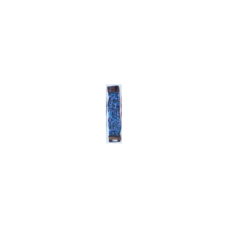 Bracelet femme fermoir en bois bleu violet