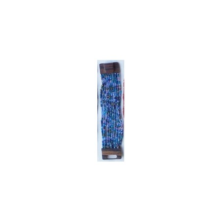 Bracelet femme fermoir en bois bleu violet Bracelet femme fermoir en bois bleu violet