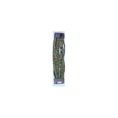 Bracelet femme fermoir en bois vert marron Bracelet femme fermoir en bois vert marron