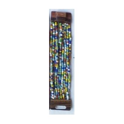 Bracelet femme fermoir en bois multicolores