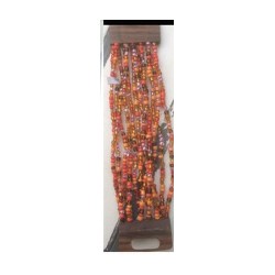 Bracelet femme fermoir en bois orange rose marron