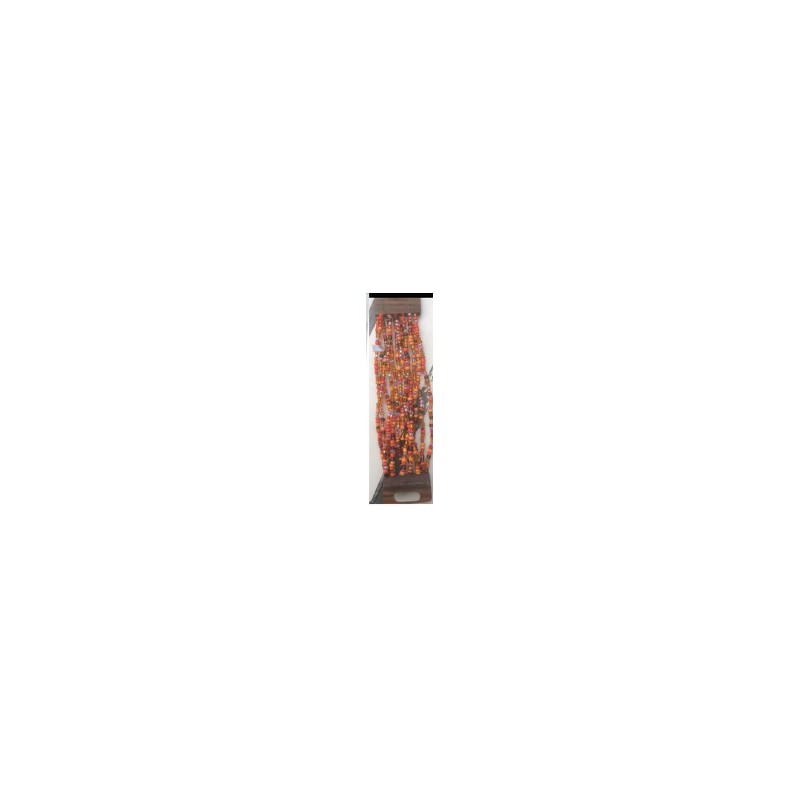 Bracelet femme fermoir en bois orange rose marron